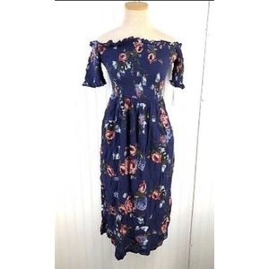 Xhilaration Off The Shoulder Dress Navy Size Md